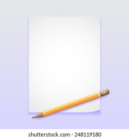 Paper with pencil vector