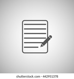 paper pencil paper, vector icon