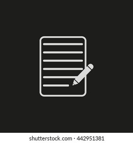 paper pencil paper, vector icon