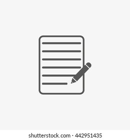 paper pencil paper, vector icon