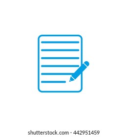 paper pencil paper, vector icon