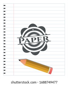 Paper penciled. Vector Illustration. Detailed.