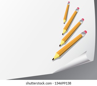 Paper with pens