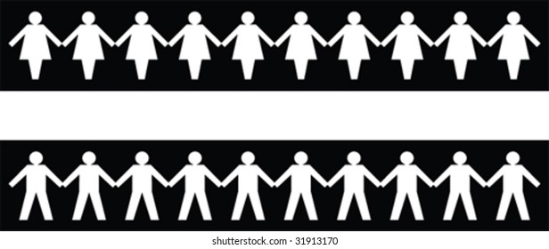 Paper people pattern 2