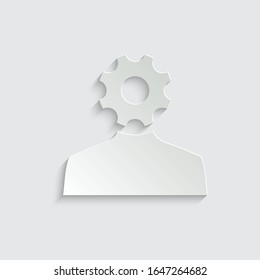 Icono vectorial de personas de papel/ Icono humano 