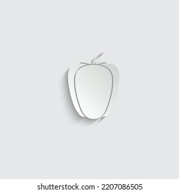 paper pepper vector icon organic food sign logo