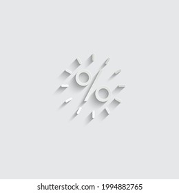 paper percent  - vector icon