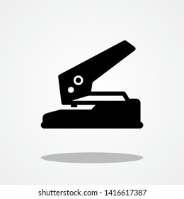 Paper Perforator Icon with Gray Shadow