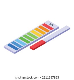 Paper ph meter icon isometric vector. Water soil. Test value