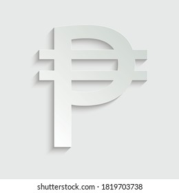 paper  philippine currency icon. Pesos Sign  vector