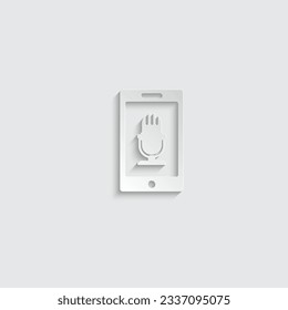 paper phone with microphone icon  Podcast vector icon microphone sign