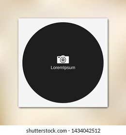 Paper photo frame vector template