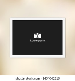 Paper photo frame vector template