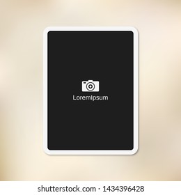 Paper photo frame vector template