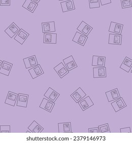 Paper photo line art seamless pattern. Suitable for backgrounds, wallpapers, fabrics, textiles, wrapping papers, printed materials, and many more.