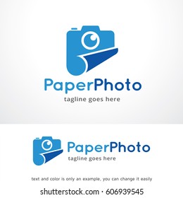 Paper Photo Logo Template Vector Design, Emblem, Design Concept, Creative Symbol, Icon
