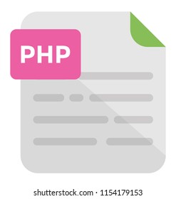 
A paper with the php written graphic on corner depicting php format of a file 
