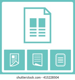 Paper pictogram. Web vector graphic. Design collection.