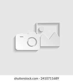 paper picture icon vector photo icon 
