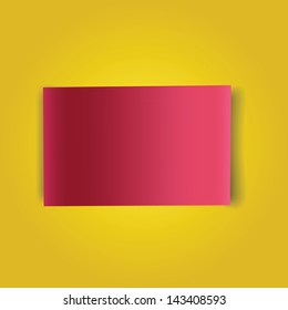 paper piece note red yellow background blank page write message isolated empty