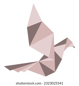 Paper pigeons and doves set in origami.