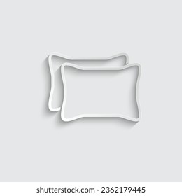 paper pillow icon vector sign sleep sign