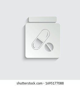 Paper pills - vector icon medicine sign
