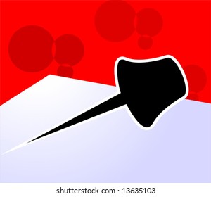 paper with pin	