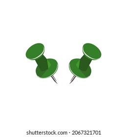 Paper pin green icon vector design, suitable for web icon, etc.
