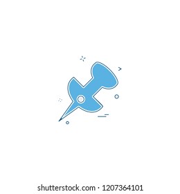 Paper pin icon design vector