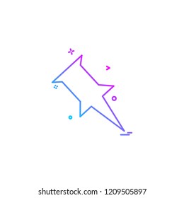 Paper pin icon design vector