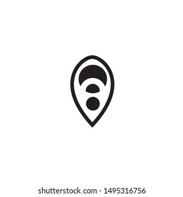 paper pin icon design , vector eps10