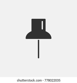 Paper pin icon illustration isolated vector sign symbol