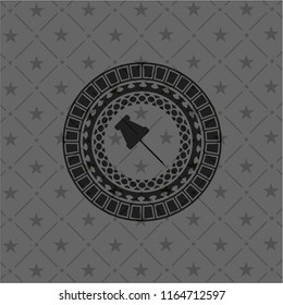 paper pin icon inside dark badge