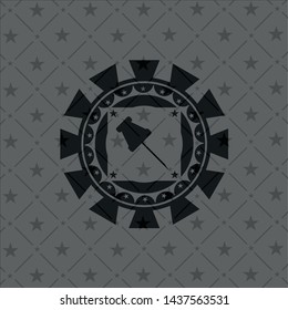 paper pin icon inside dark badge