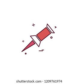 paper pin icon vector design