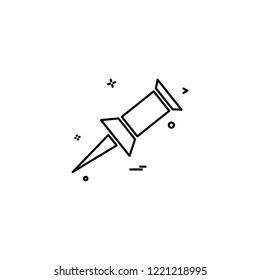 paper pin icon vector design
