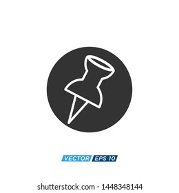 Paper Pin Icon Vector Design Illustration 