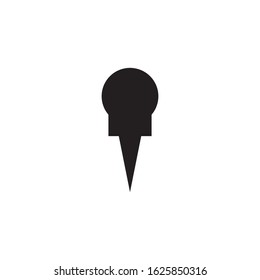 Paper pin icon vector design template