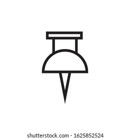 Paper pin icon vector design template