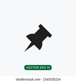 paper pin icon vector EPS10