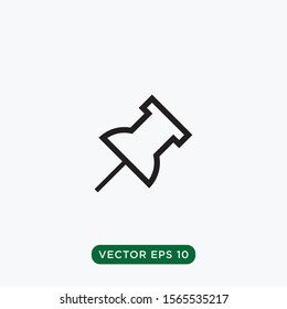 paper pin icon vector EPS10