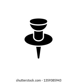 Paper Pin Icon Vector Illustration Logo Template