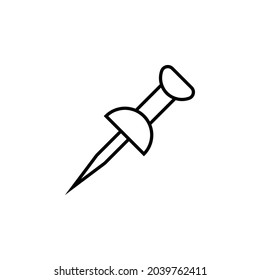 icono de pin de papel, vector de papel, ilustración de pin