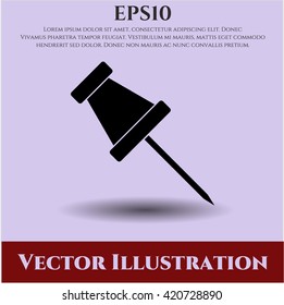 paper pin icon vector symbol flat eps jpg app web concept