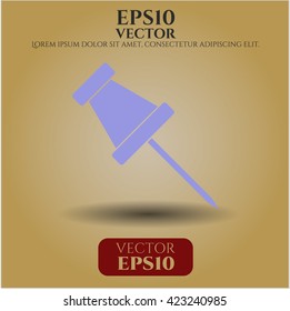 icono de pin de papel vector de símbolo de pesos planos jpg aplicación web