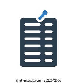 Paper pin icon.form (vector illustration)