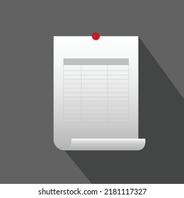 Paper with pin image with vector format.