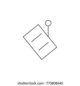 paper and pin line icon. Web element. Premium quality graphic design. Signs symbols collection, simple icon for websites, web design, mobile app, info graphics on white background