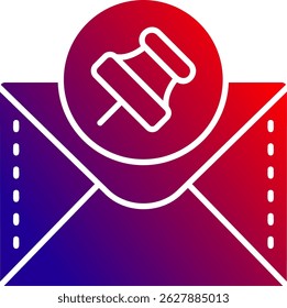 Paper pin Line vector Icon Design